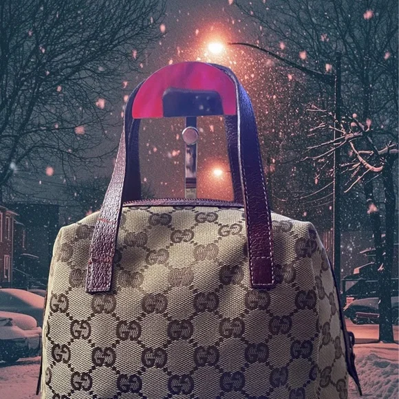 Vintage Gucci, mini Beige and Brown Monogram Bag - Picture 3 of 8